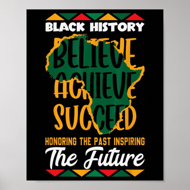 Honoring The Past Inspiring The Future Black Histo Poster (Front)
