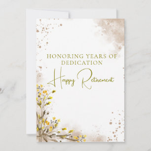 Honoring Years of Dedication Elegant Retirement  Card