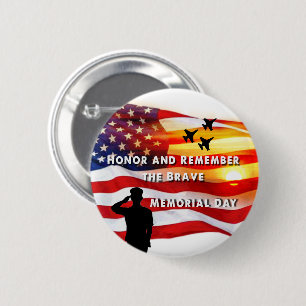 Honour and Remember the Brave 6 Cm Round Badge