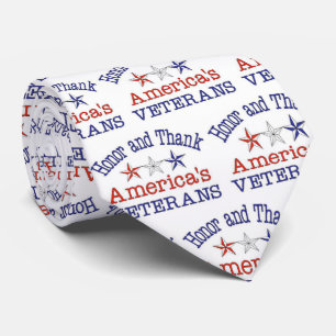 Honour and Thank American Veterans Neck Tie