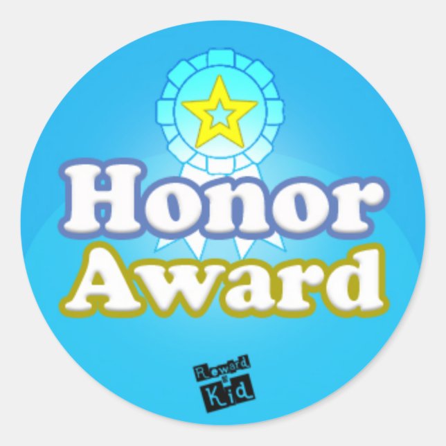 Honour Award (set of 20) Classic Round Sticker (Front)