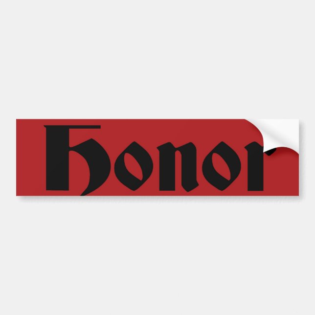 honour bumper sticker (Front)