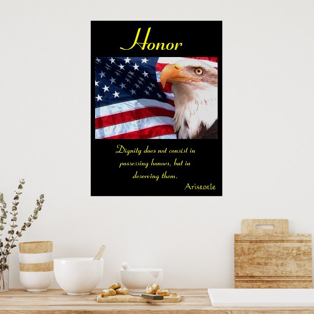 Honour Celebrates Wisdom Beneath Eagle Pride Poster (Kitchen)
