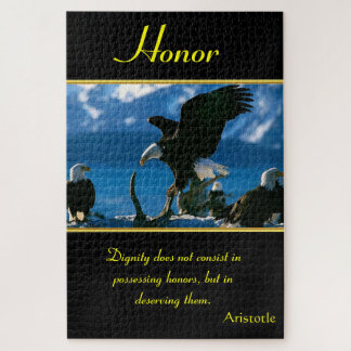 Honour eagles on the ocean shore standing  jigsaw puzzle