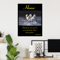 Honour Gallops Across Twilight Ocean Waves