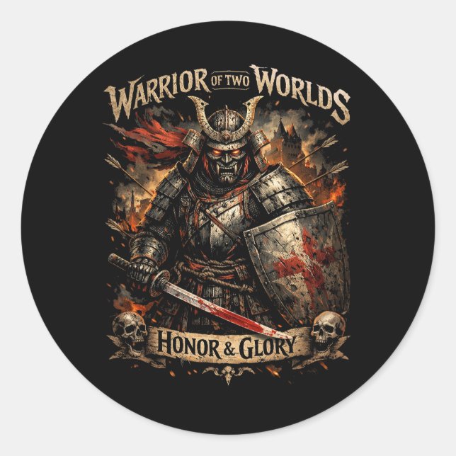 Honour & Glory Classic Round Sticker (Front)