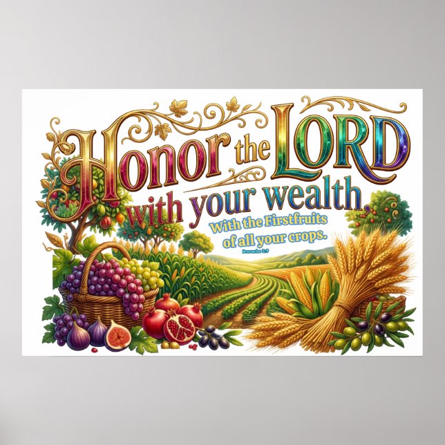 Honour God First With Your Wealth Always Poster (Front)