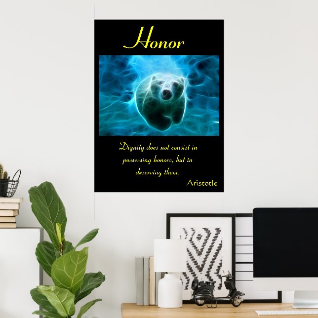Honour Illuminates Polar Bear’s Radiant Aura Poster (Home Office)
