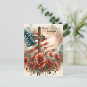Honour in Bloom and Glory Holiday Postcard
