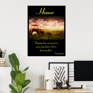 Honour Prevails Amid Vast Prairie Tranquillity Poster