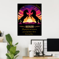 Honour Rears Against Sunset’s Fiery Sky