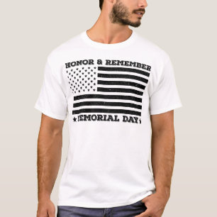 Honour Remember Memorial Day Patriotic Design Funn T-Shirt