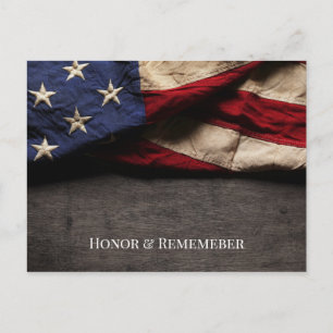 Honour & Remember Memorial day Postcard