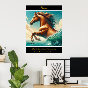 Honour Rides Through Turquoise Grace Poster