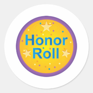 honour roll classic round sticker