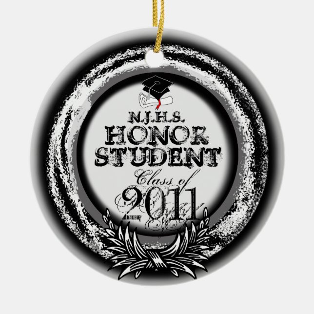 Honour Student Award Class Of 2011 Ornament Silver (Front)