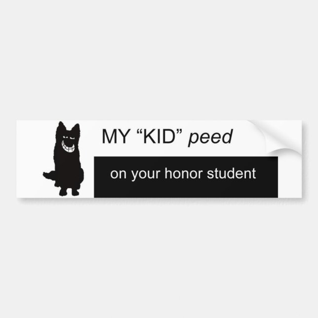 honour student bumper sticker (Front)