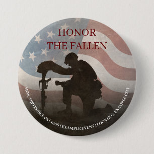 Honour The Fallen 7.5 Cm Round Badge