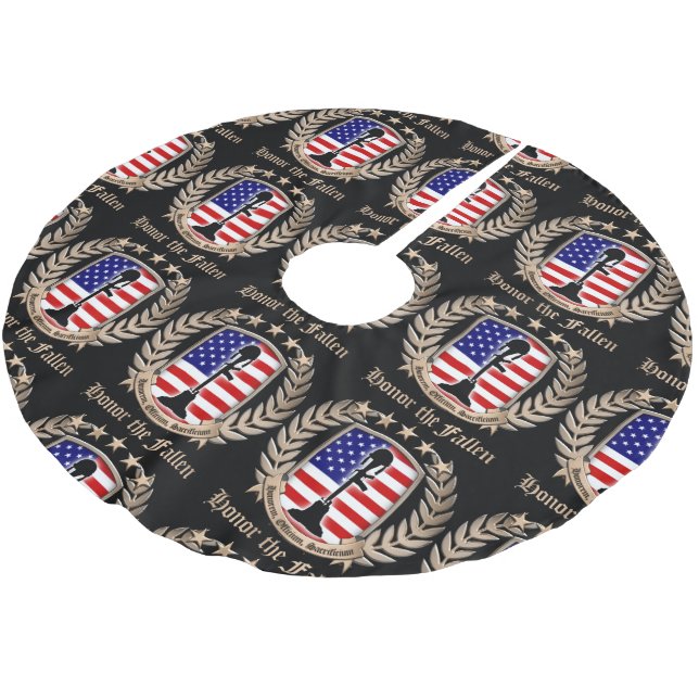 Honour The Fallen - Crest Brushed Polyester Tree Skirt (Angled)