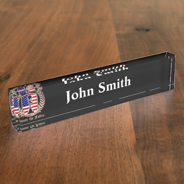 Honour The Fallen - Crest Nameplate (Side)