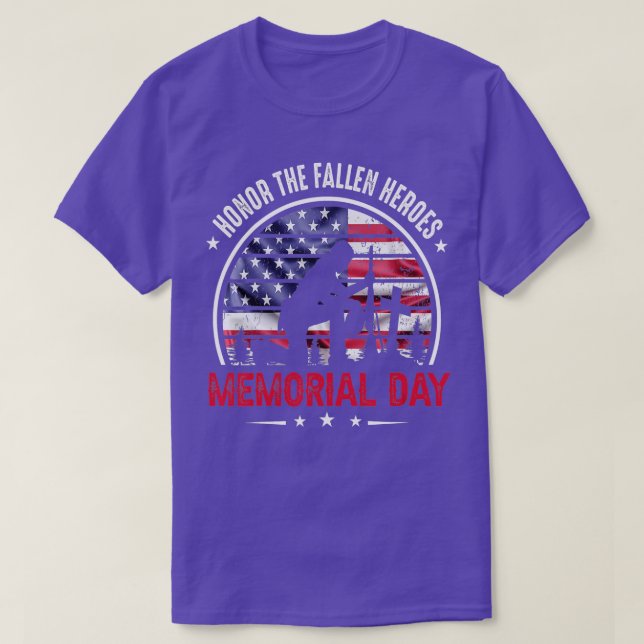 Honour The Fallen Heroes Memorial Day  T-Shirt (Design Front)