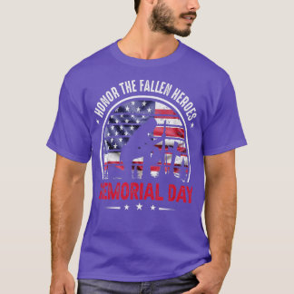 Honour The Fallen Heroes Memorial Day  T-Shirt