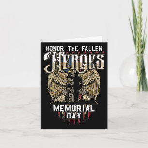Honour The Fallen Heroes Soldier Memorial Day  Card