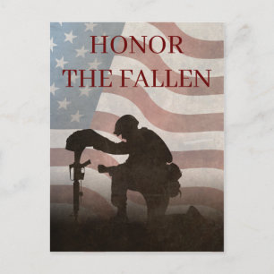 Honour The Fallen Holiday Postcard