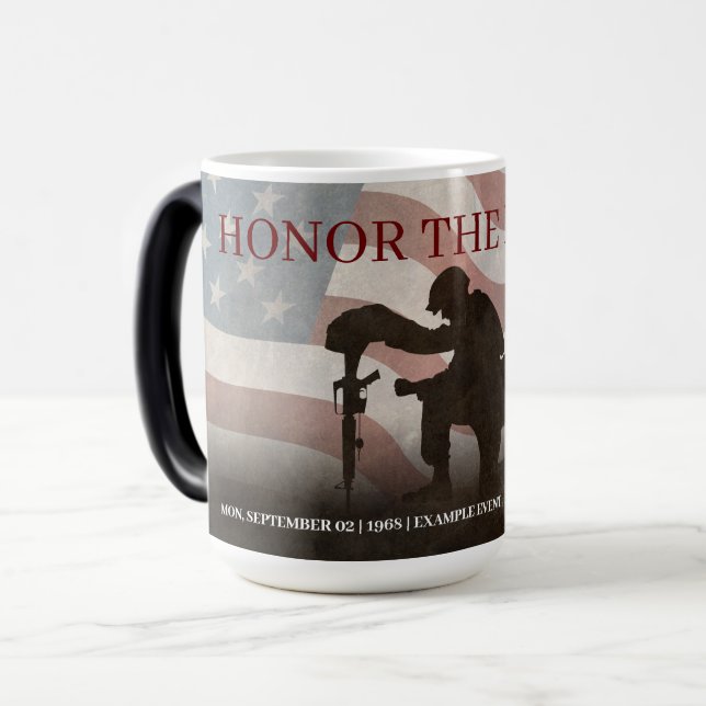 Honour The Fallen Magic Mug (Front Left)