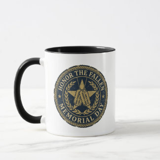 Honour The Fallen Memorial Day Military Emblem Mug