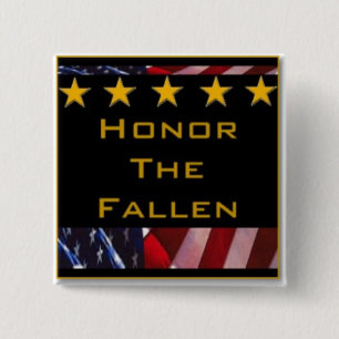 Honour the Fallen Military Tribute 15 Cm Square Badge