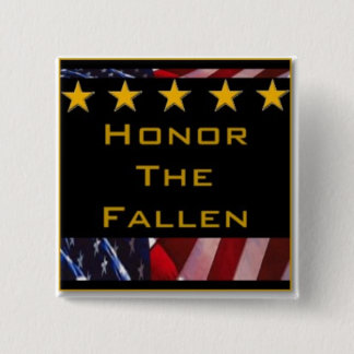 Honour the Fallen Military Tribute 15 Cm Square Badge