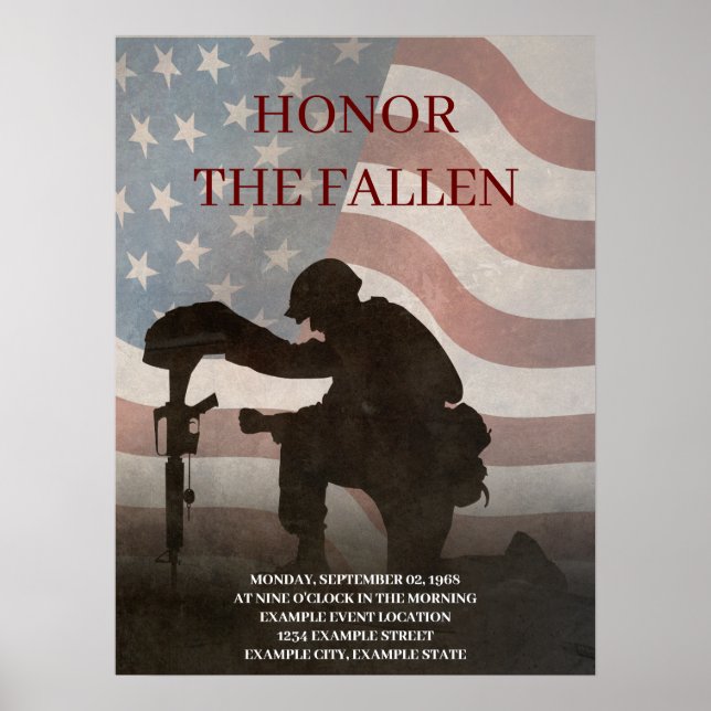Honour The Fallen Poster (Front)