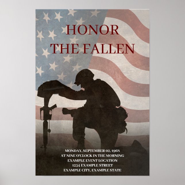 Honour The Fallen Poster (Front)
