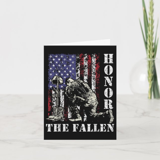 Honour The Fallen Remember Never Forget Memorial Card (Front)