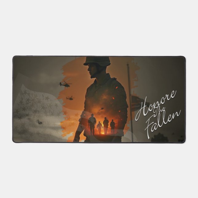 Honour the Fallen – Remember Their Sacrifice Desk Mat (Front)