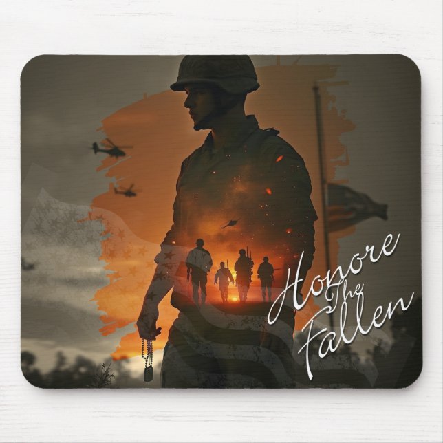 Honour the Fallen – Remember Their Sacrifice Mouse Pad (Front)