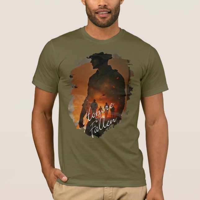 Honour the Fallen – Remember Their Sacrifice T-Shirt (Front)