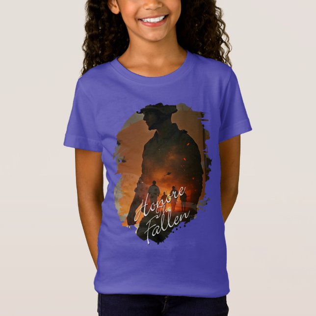 Honour the Fallen – Remember Their Sacrifice T-Shirt (Front)