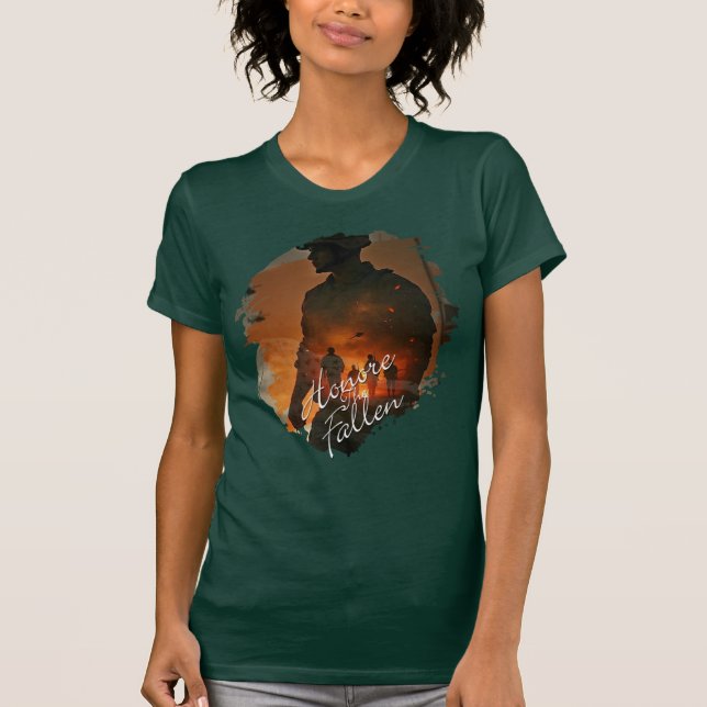Honour the Fallen – Remember Their Sacrifice T-Shirt (Front)