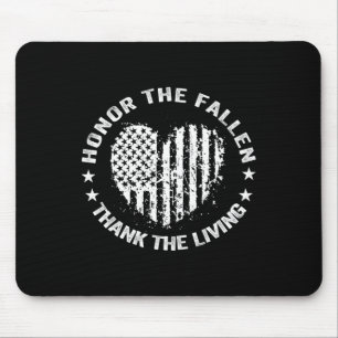 Honour The Fallen Thank The Living Heart Memorial Mouse Pad