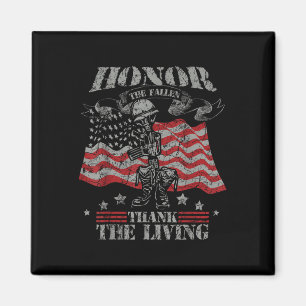 Honour The Fallen Thank The Living Memorial Day Magnet