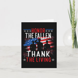 Honour The Fallen Thank The Living Memorial Day Ve Card