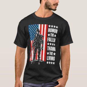 Honour The Fallen Thank The Living Memorial Day Ve T-Shirt