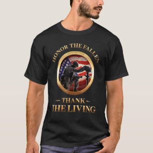 Honour The Fallen Thank The Living Memorial Day-Ve T-Shirt