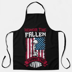 Honour The Fallen, Thank The Living Patriotic Apron