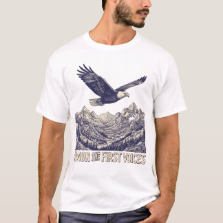 Honour The First Voices Flying Eagle Mountain T-Shirt