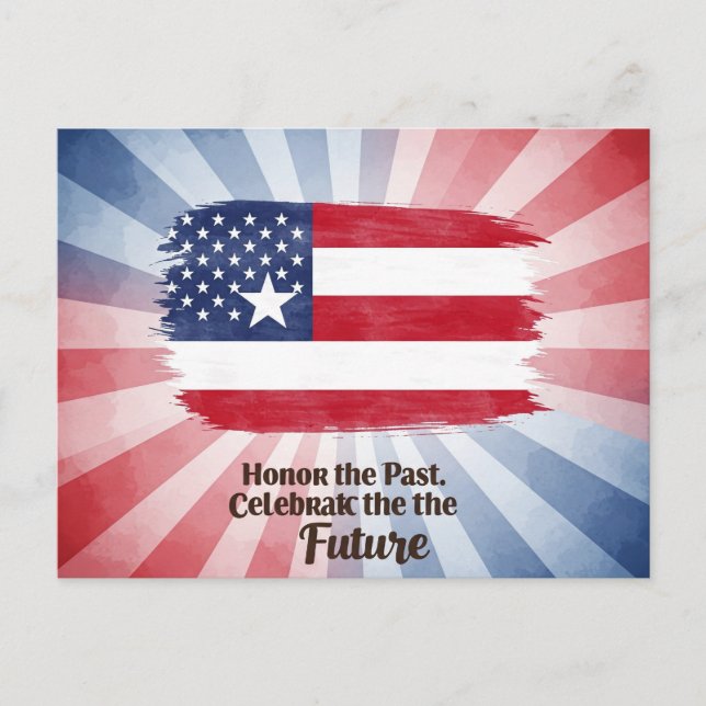 “Honour the Past. Celebrate the Future” Juneteenth Postcard (Front)