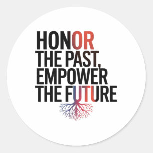Honour The Past Classic Round Sticker