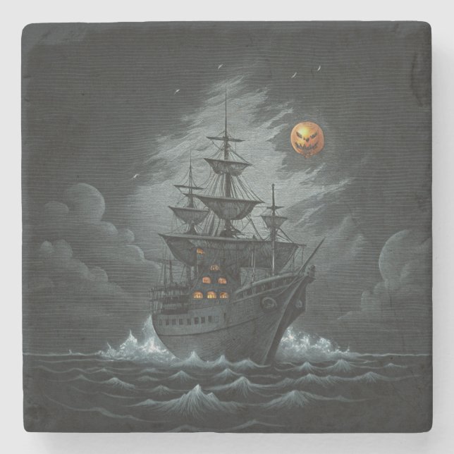 Honour the U.S. Navy – Emblem, Anchor, and Ship T- Stone Coaster (Front)